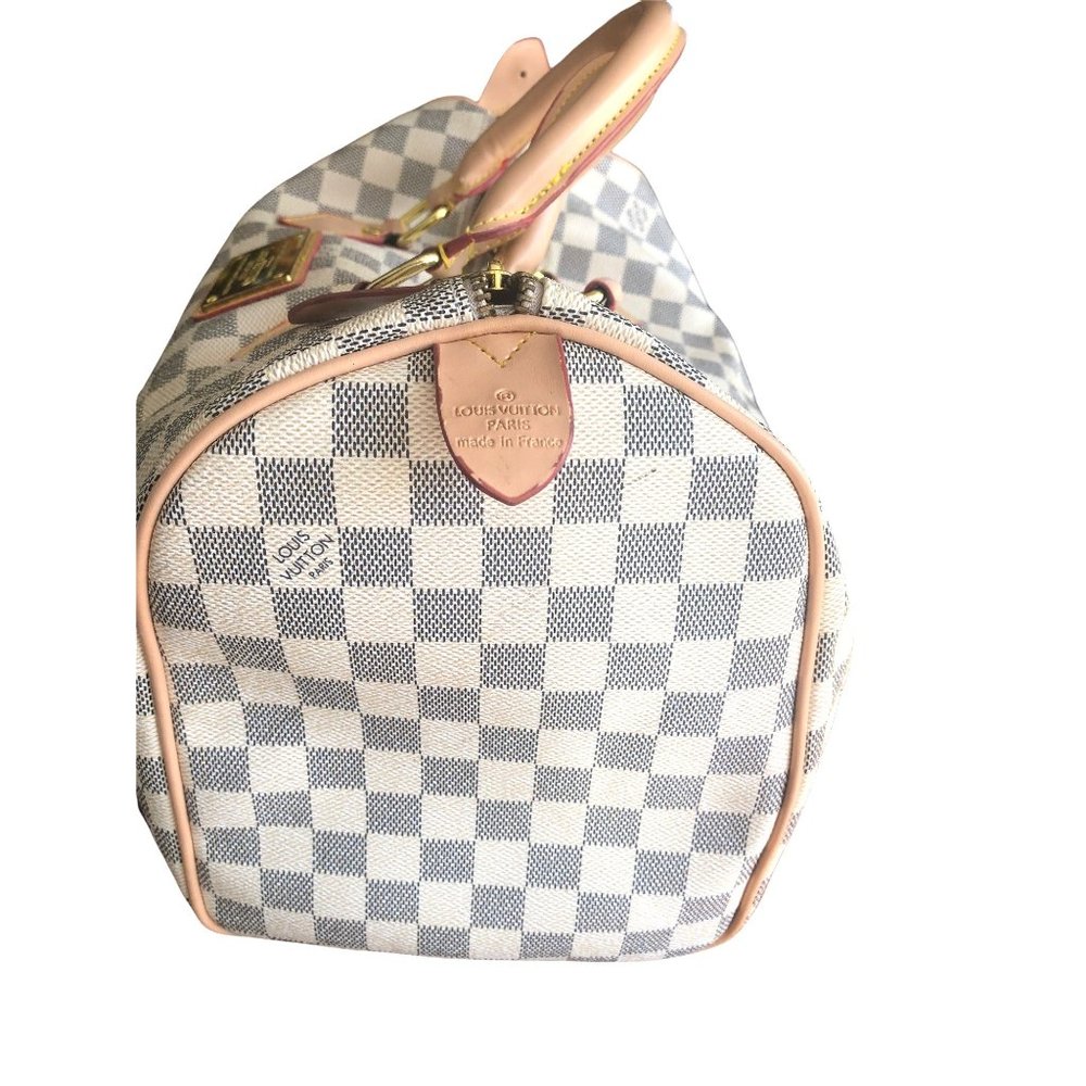 WHITE GRID "SPEEDY"HANDBAG - LV Dup - Picture 3 of 11